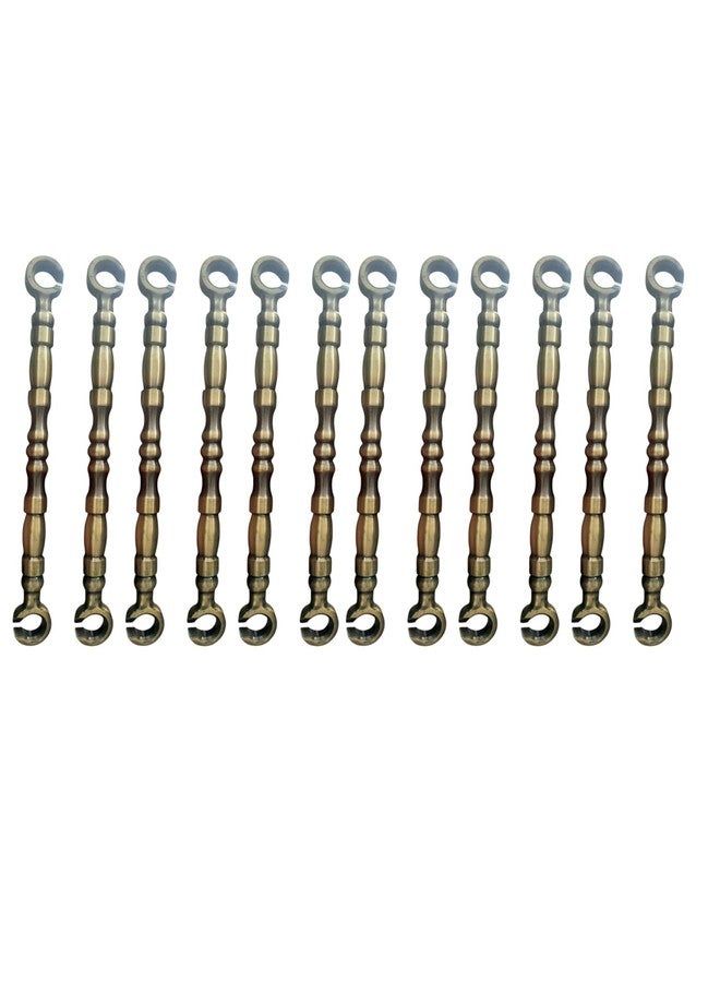 Nooks Decorative Brass Swing Chains for Jhula, Antique Bronze Finish, 12 Inch Length (20MM), Set of 12 - Image 1